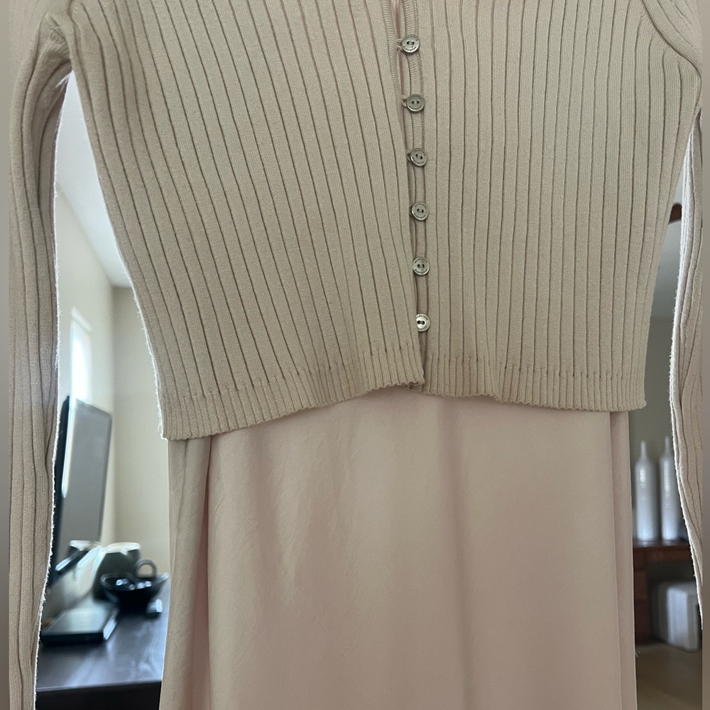 ALL SAINTS Elegant Maxi Dress with Cardigan - Picture 2 of 4